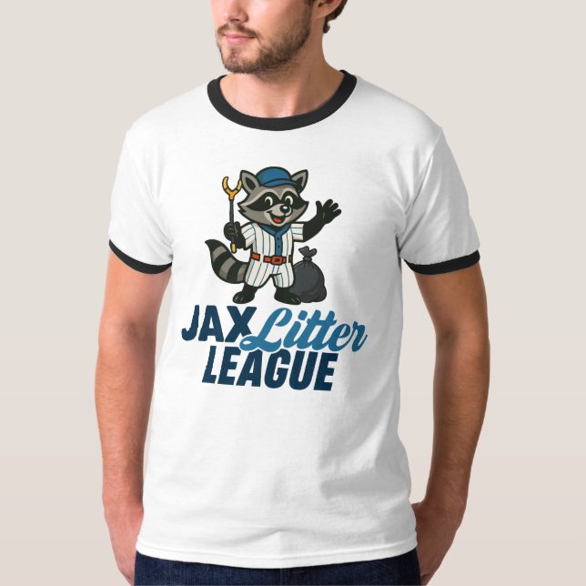 Jax Litter League Ringer T-Shirt (Framsida)