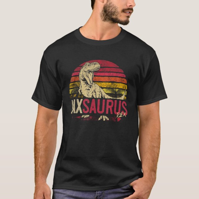 Jax Saurus Funny Personlig Dinosaur t Rex Namn Shirt (Framsida)