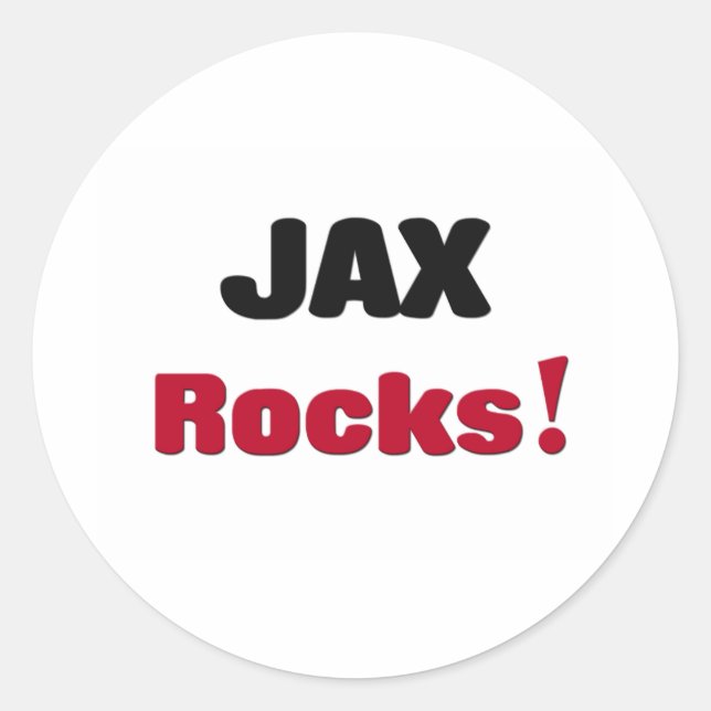 Jax Sten Runt Klistermärke (Framsida)