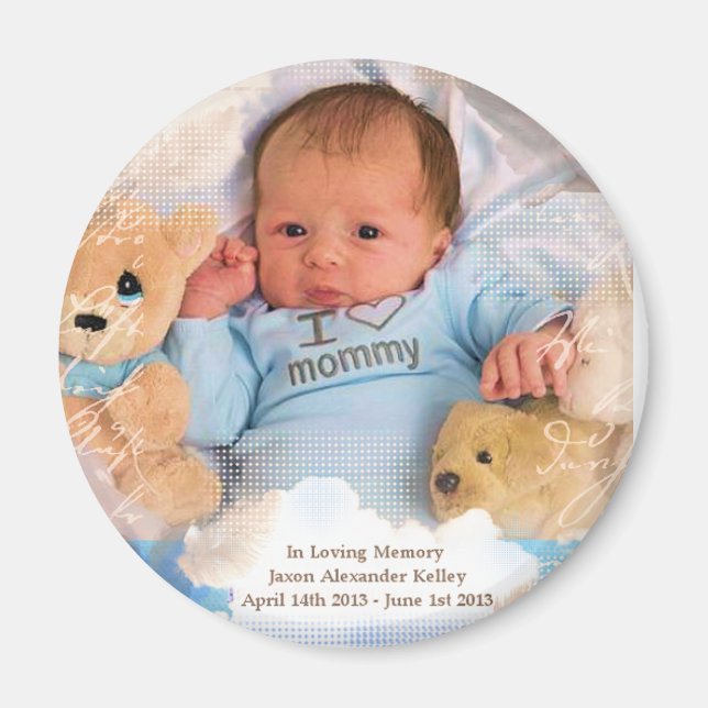 Jaxon Alexander Kelley Memorial Magnet (Framsidan)