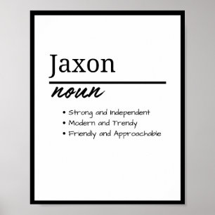 Jaxon, Pojke Personligt Namn Definition Poster