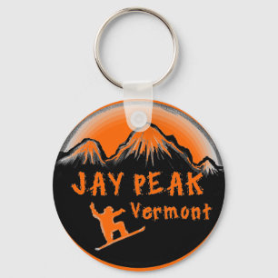 Jay maximal Vermont konstnärlig skier Nyckelring
