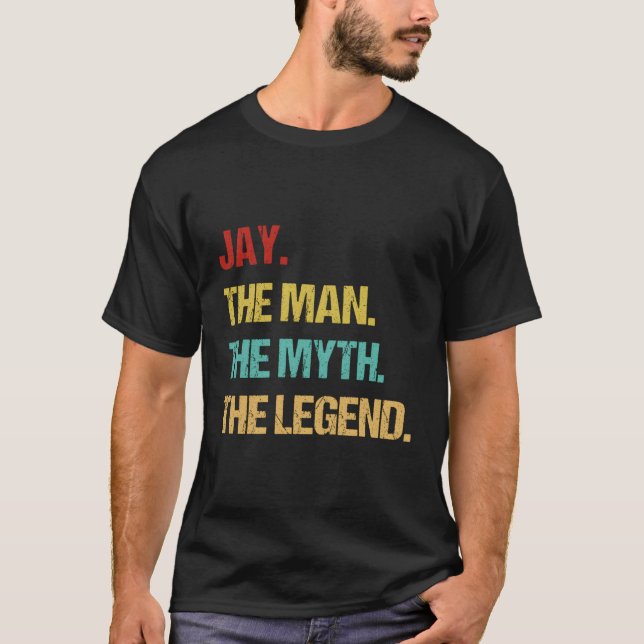 Jay Namn Gift T Shirt (Framsida)