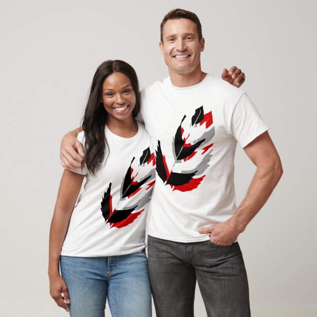 Jay Niani Anpassningsbar Feather-Black och Red Tröja (Unisex)