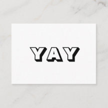 JAY, OMG, Åh, herregud, svart, vitt kort