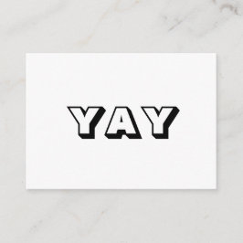 JAY, OMG, Åh, herregud, svart, vitt kort