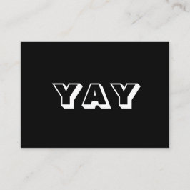 JAY, OMG, Åh, herregud, svart, vitt kort