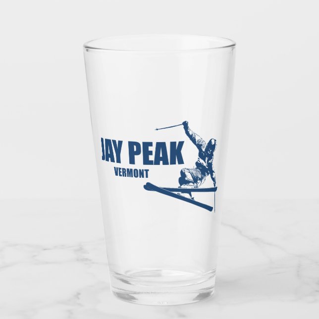 Jay Peak Vermont skidåkare Glaskopp (Framsida)