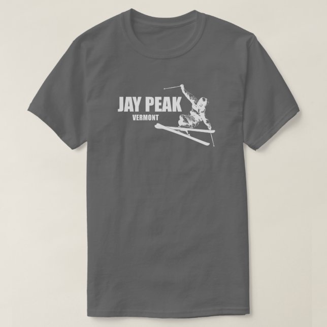Jay Peak Vermont skidåkare T Shirt (Design framsida)