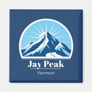 Jay Peak Vermont skidort semester blå Magnet