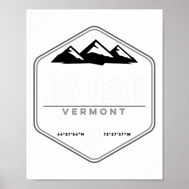 Jay Peak Vermont Snowboard Poster (Framsidan)