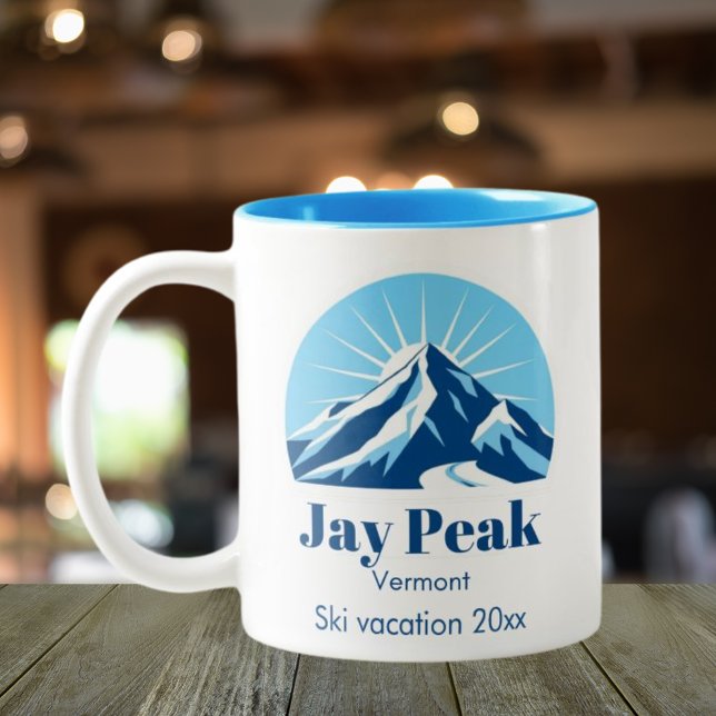 Jay Peak Vermont USA coffee cup mug Två-Tonad Mugg (Skapare uppladdad)