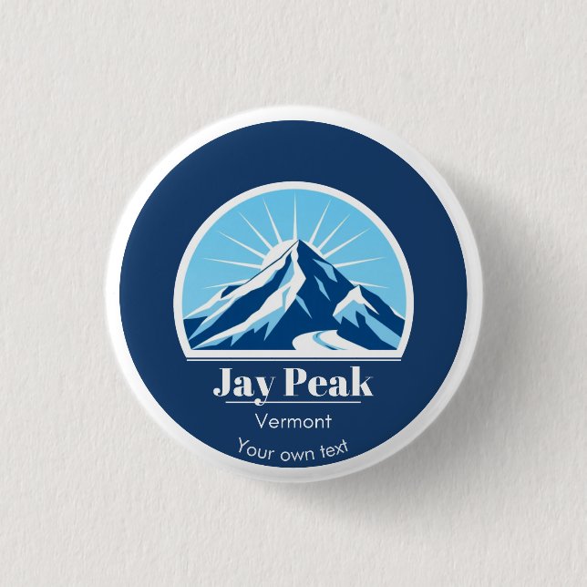 Jay Peak Vermont USA gift souvenir Knapp (Framsida)