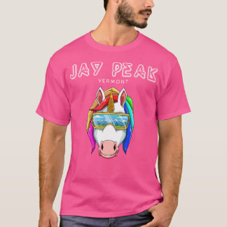 Jay Peak Vermont Usa Ski och Snowboard Unicorn T Shirt