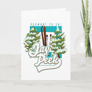 Jay Peek Vermont ski logotyp Helgkort