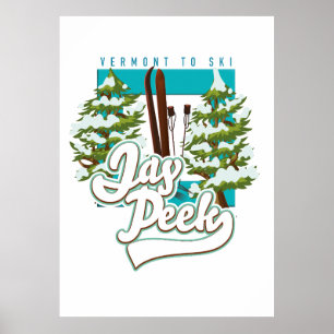 Jay Peek Vermont ski logotyp Poster