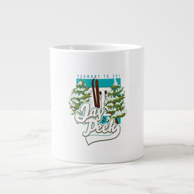 Jay Peek Vermont skid logotyp Kaffe Mugg Jumbo Mugg (Framsidan)