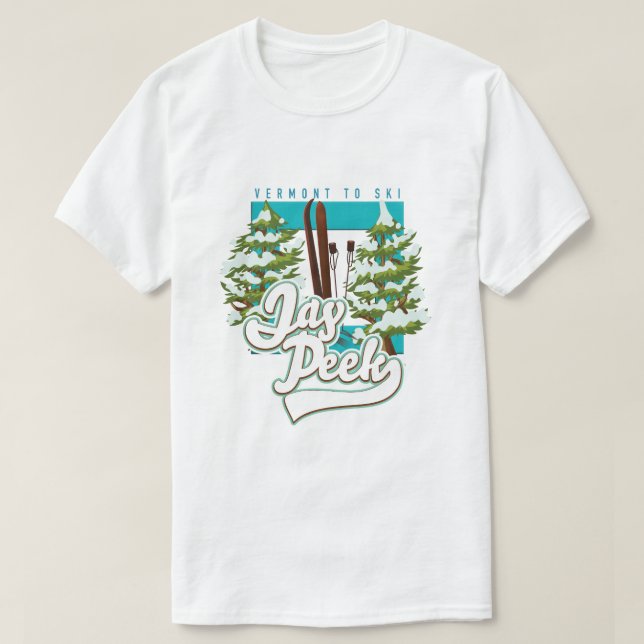 Jay Peek Vermont skidlogo T Shirt (Design framsida)