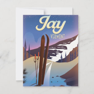 Jay Vermont USA skidresor affisch.