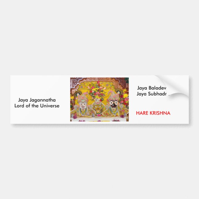 Jaya Jagannatha Lord av universum,… Bildekal (Framsidan)