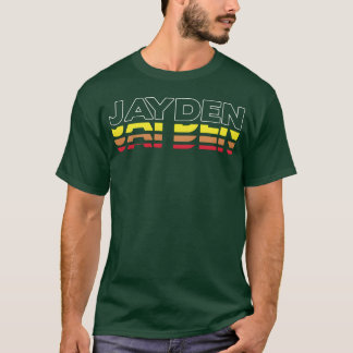 Jayden Förnamn Rolig Vintage Solnedgång Jayden vin T Shirt