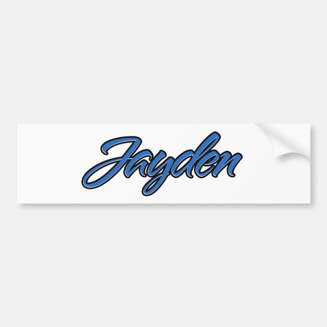 Jayden Namn blue Aufkleber Sticker Autoaufkleber Bildekal (Framsidan)