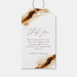 JAYLA | Boho Terracotta Burnt Orange Rust-förmån Presentetikett