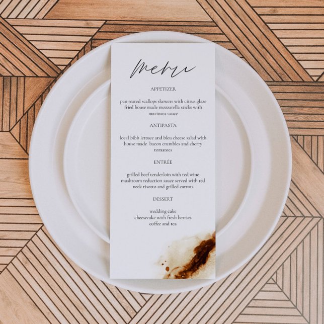 JAYLA Boho Terracotta Burnt Orange Rust Menu Meny (Skapare uppladdad)