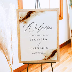 JAYLA Boho Terracotta Rust Bröllop Välkommen Poster