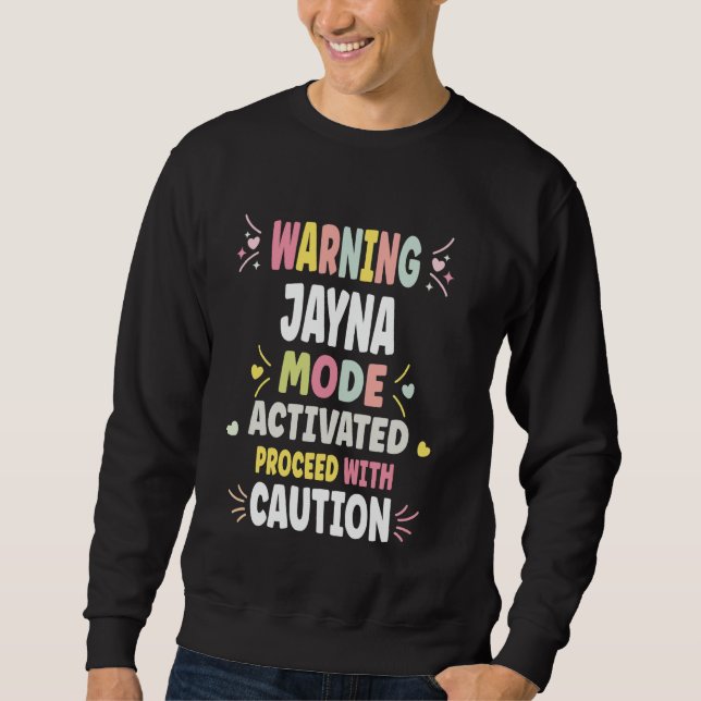 JAYNA Personlig present för kvinnor Anpassad JAYNA Lång Ärmad Tröja (Framsida)