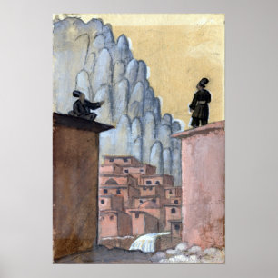 Jāzeps Grosvalds Kurds på Tak Poster