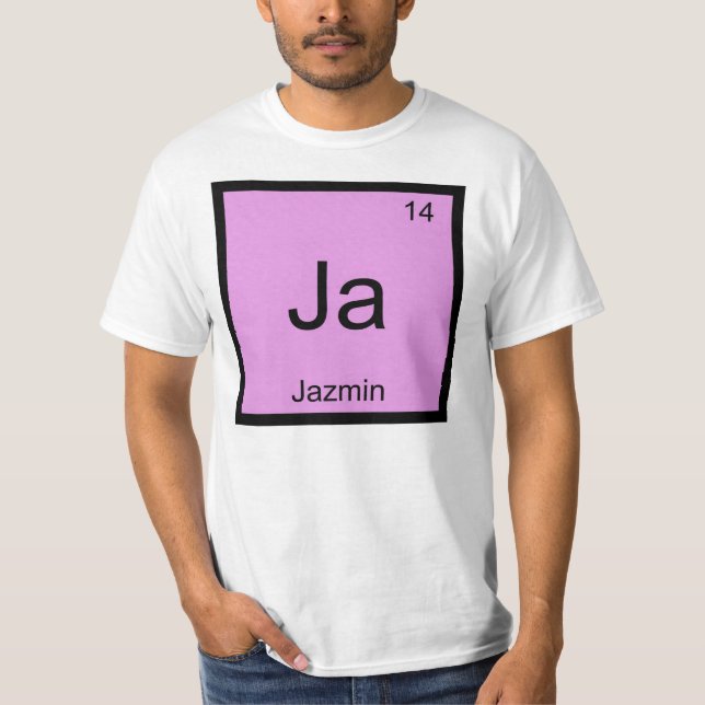 Jazmin  Namn Kemiskt Element Periodiska Systemet Tröja (Framsida)