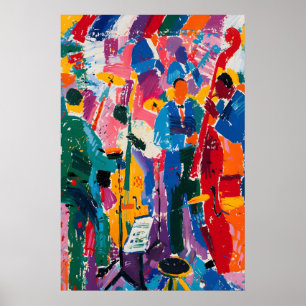 Jazz Abstrakt Konsttryck Matisse-Inspirerad Musik Poster