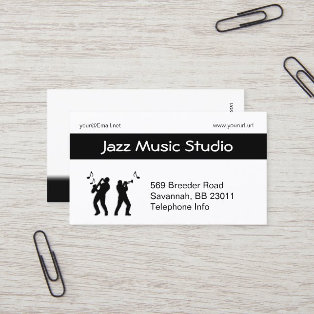 Jazz Affärskort Visitkort (Fram/Back In Situ)