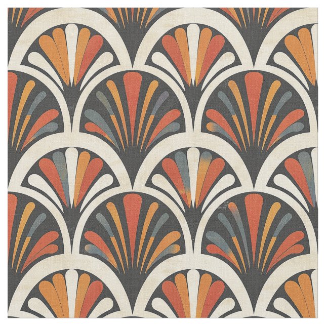 Jazz Age Glam Repeat Mönster Tyg (Närbild)