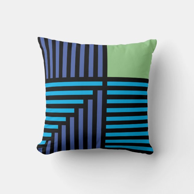 "'Jazz Age & Grönt Grass' Kudde (Framsida)