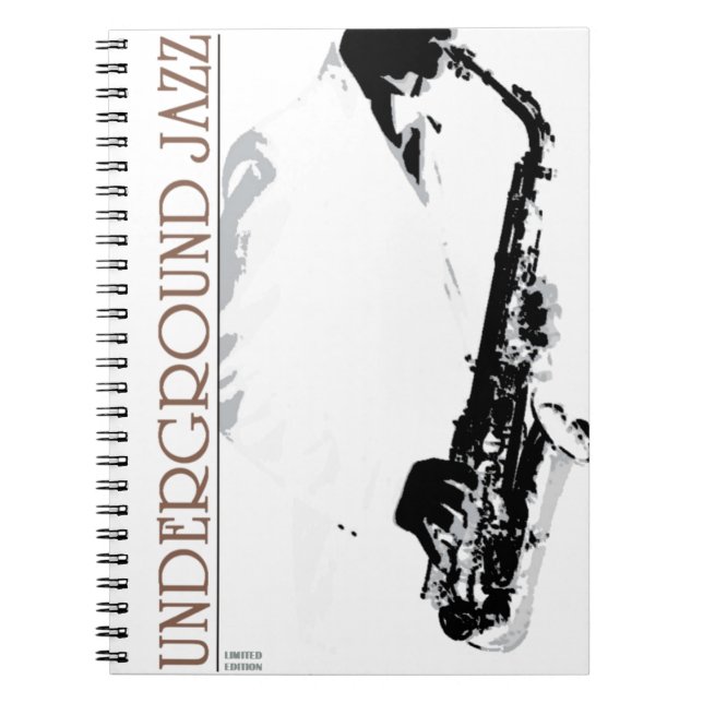 Jazz-anteckningsbok under jord anteckningsbok med spiral (Framsidan)
