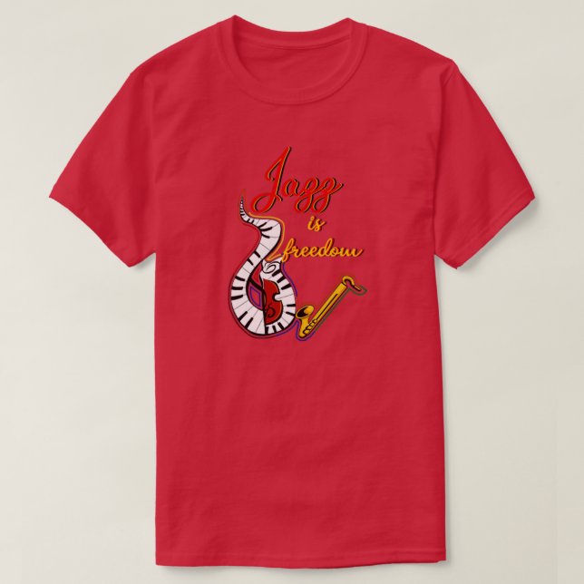 Jazz är frihet t shirt (Design framsida)