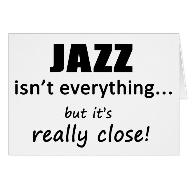 Jazz är inte allt hälsningskort (Framsidan Horizontal)