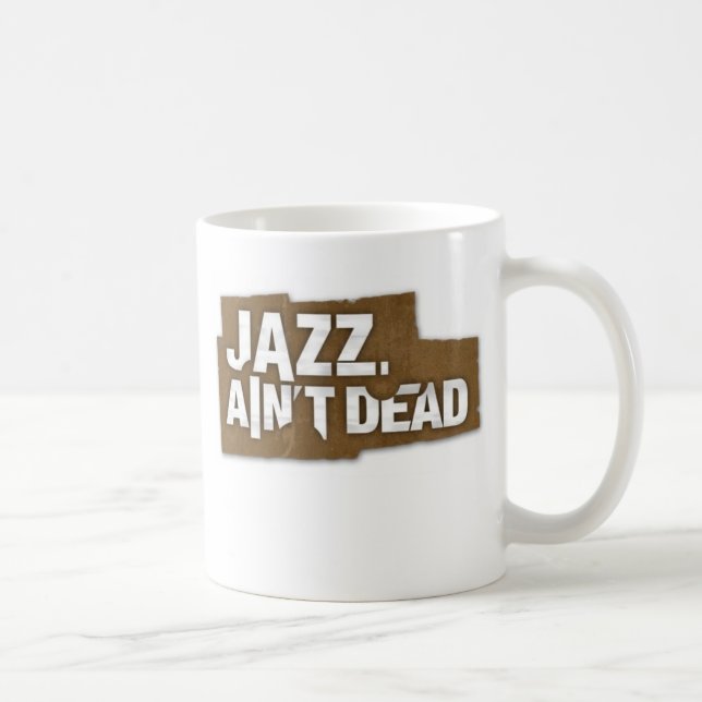 JAZZ ÄR INTE den DÖDA logotypmuggen Kaffemugg (Höger)