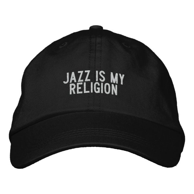 Jazz är min religion broderad keps (Framsida)