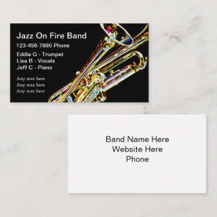 Jazz Band-Affärskort Visitkort