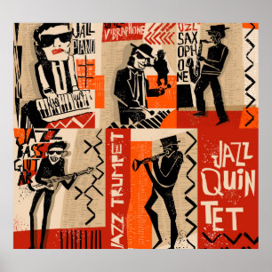 Jazz Band Coola Vintage affisch