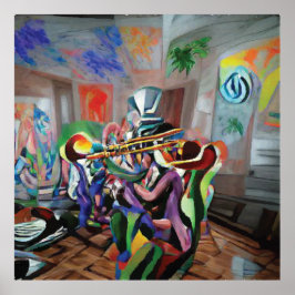 Jazz Band Digital Art Poster