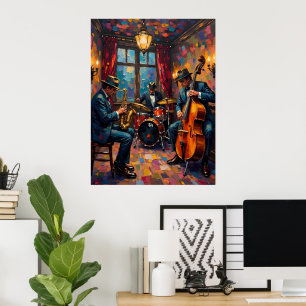 Jazz Band-prestanda Poster