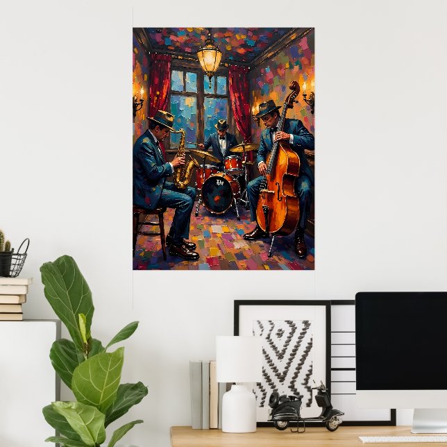 Jazz Band-prestanda Poster (Hemmakontoret)