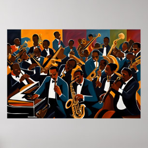 Jazz-bandmusiker Poster