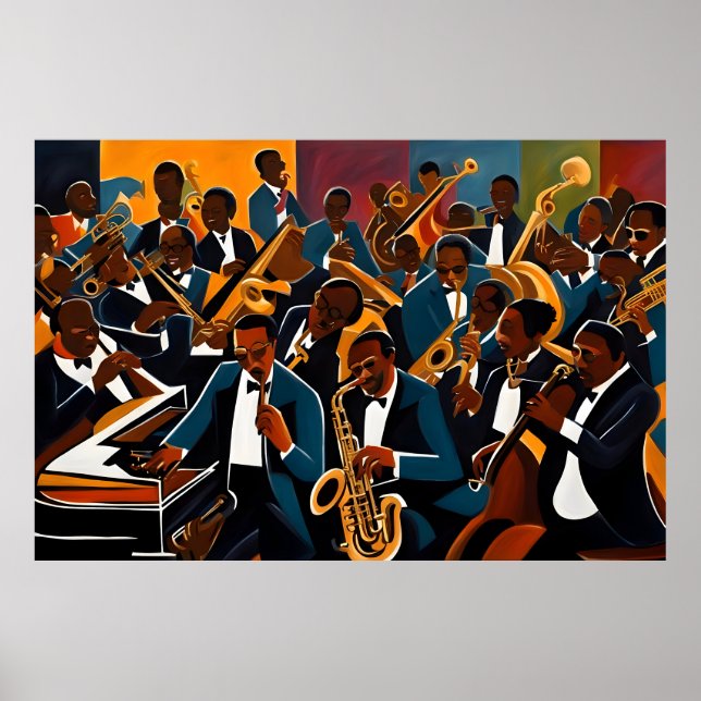 Jazz-bandmusiker Poster (Framsidan)