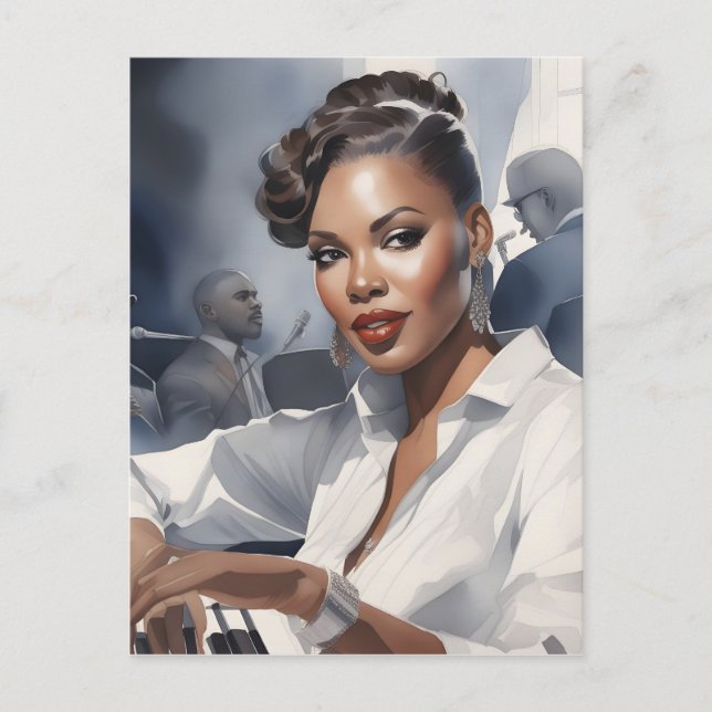 Jazz-bandmusiker Vykort (Framsida)