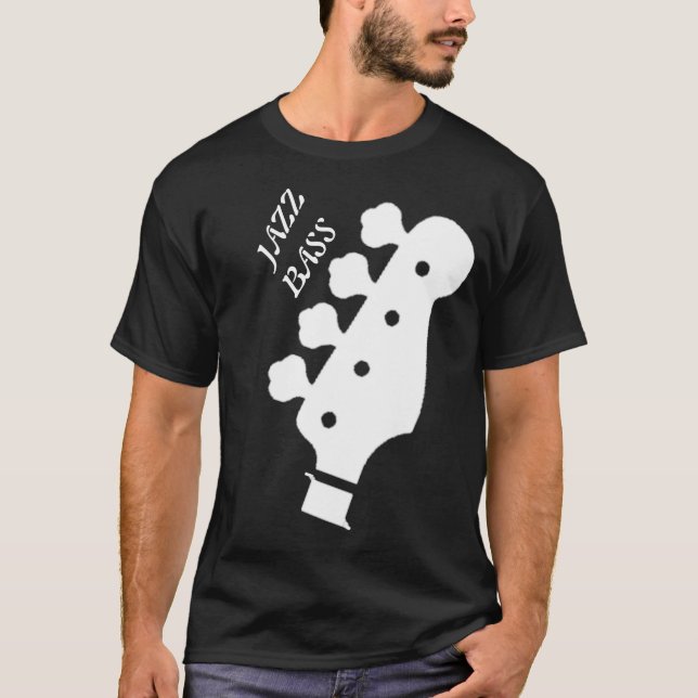 Jazz bass, svart t-shirt (Framsida)